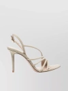 LE SILLA STRAPPY METALLIC LEATHER HEELED SANDALS