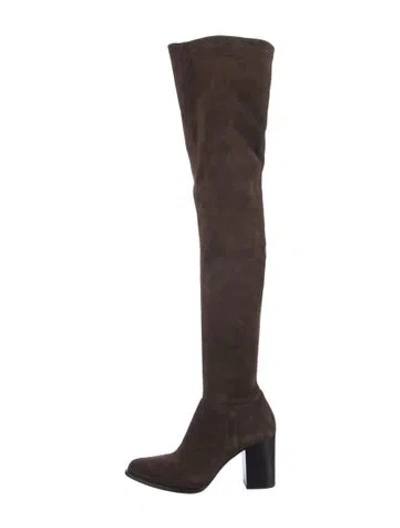Pre-owned Le Silla Suede Boots In Brown