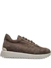 Le Silla Suede Leather Platform Trainers In Brown