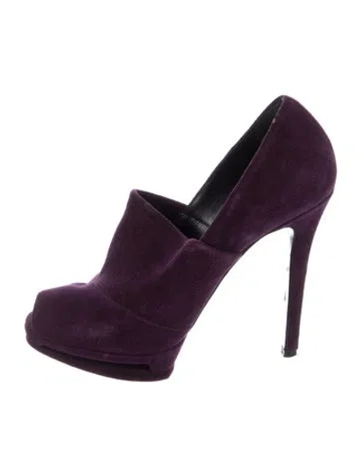 Pre-owned Le Silla Suede Sandals In Purple