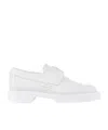 Le Silla Tonal Leather Loafers In White