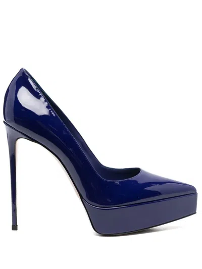 Le Silla Uma 120mm Patent-leather Pumps In Blau