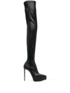 Le Silla Uma 125mm Thigh-high Boots In Schwarz