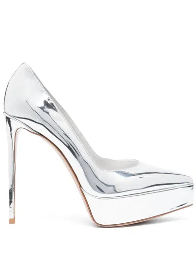 Le Silla Uma 130mm Platform Pumps In Silver