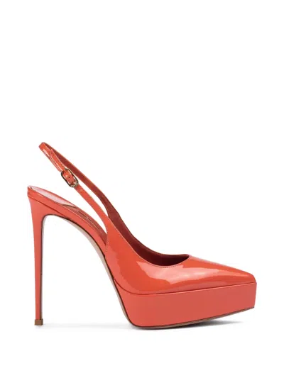 Le Silla Uma Slingback Heeled Sandals In Orange