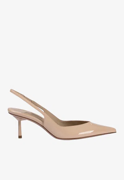 Le Silla Vivienne 60 Slingback Pumps In Neutral