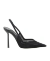 Le Silla Vivienne Mesh Slingback Pumps Pointed Toe In Black