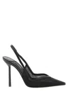 Le Silla Vivienne Mesh Slingback Pumps Pointed Toe In Black