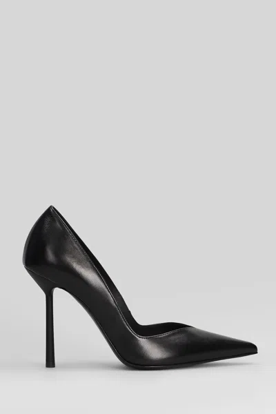 LE SILLA VIVIENNE PUMPS IN BLACK LEATHER