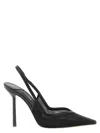 Le Silla Vivienne Mesh Slingback Pumps Pointed Toe In Black