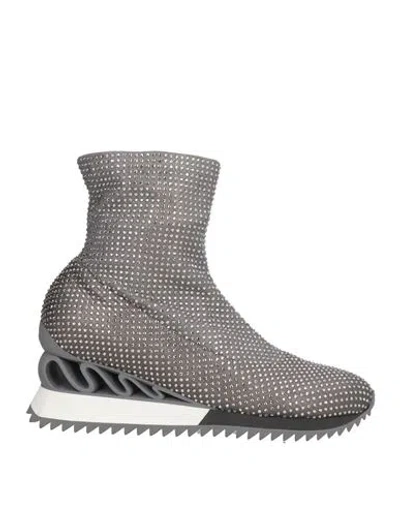 Le Silla Wave Woman Sneakers Grey Size 5 Leather In Gray