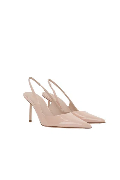 Le Silla Stiletto Heel Calf Leather Pumps In Beige