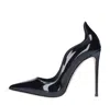 Le Silla Ivy 120 Pumps In Black Patent Leather In Nero Neri E Grigi