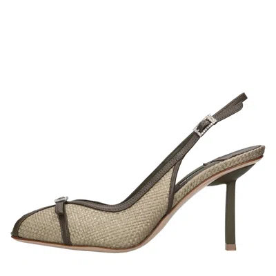 Le Silla With Heel Green In Multi
