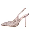 Le Silla Mesh Gilda Pumps Featuring Embellished Design In Oro Rosa