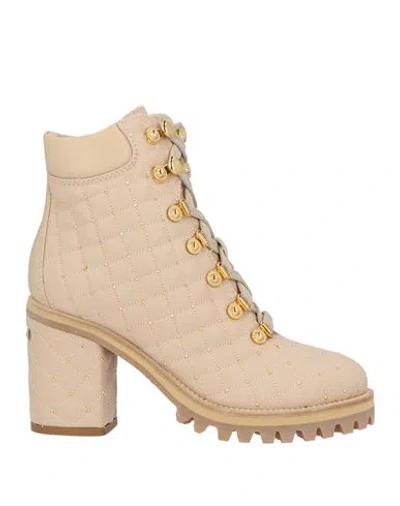Le Silla Woman Ankle Boots Beige Size 5 Leather In Sand