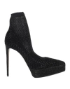Le Silla Woman Ankle Boots Black Size 10 Textile Fibers