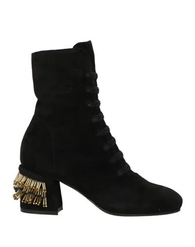 Le Silla Woman Ankle Boots Black Size 5 Leather
