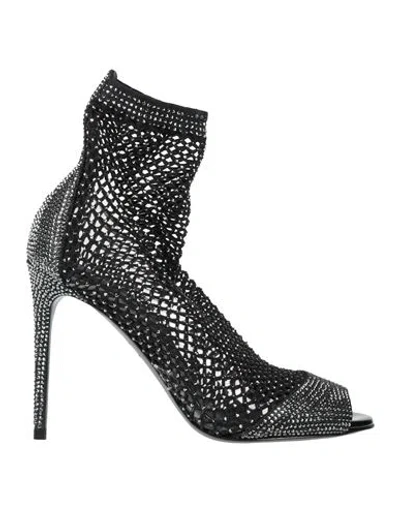 Le Silla Woman Ankle Boots Black Size 5 Textile Fibers, Leather