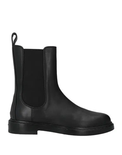 Le Silla Woman Ankle Boots Black Size 5.5 Leather, Textile Fibers