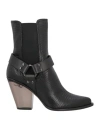 Le Silla Woman Ankle Boots Black Size 5.5 Leather, Textile Fibers In Black