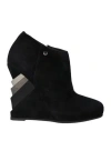 Le Silla Woman Ankle Boots Black Size 6 Leather In Black