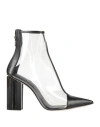 Le Silla Woman Ankle Boots Black Size 6 Leather, Plastic