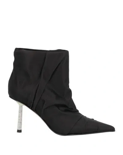 Le Silla Woman Ankle Boots Black Size 6.5 Textile Fibers