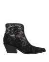 Le Silla Woman Ankle Boots Black Size 11 Textile Fibers In Black