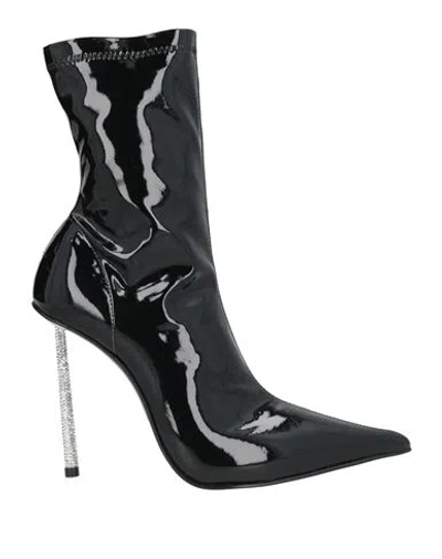 Le Silla Woman Ankle Boots Black Size 8 Textile Fibers