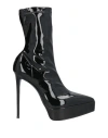 Le Silla Woman Ankle Boots Black Size 8 Textile Fibers In Black