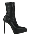 Le Silla Woman Ankle Boots Black Size 8 Textile Fibers In Black