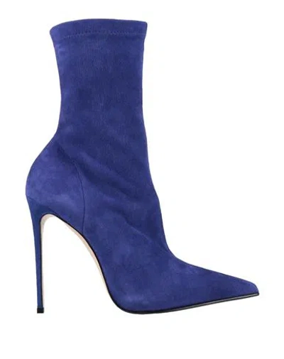 Le Silla Woman Ankle Boots Blue Size 8.5 Leather