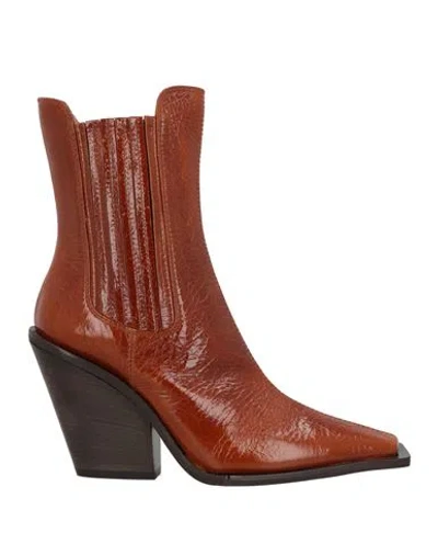 Le Silla Woman Ankle Boots Brown Size 5 Leather