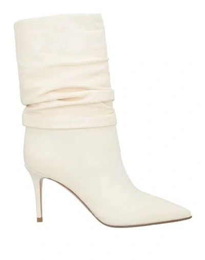 Le Silla Woman Ankle Boots Cream Size 8 Leather In White