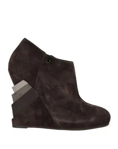Le Silla Woman Ankle Boots Dark Brown Size 6 Leather