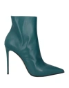 Le Silla Woman Ankle Boots Deep Jade Size 6.5 Leather In Green
