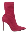 Le Silla Woman Ankle Boots Garnet Size 7 Leather In Red