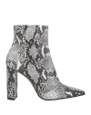 Le Silla Woman Ankle Boots Grey Size 5 Leather In Grey