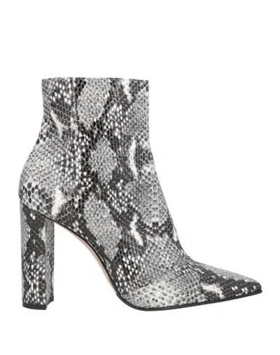 Le Silla Woman Ankle Boots Grey Size 5 Leather