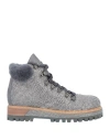 Le Silla Woman Ankle Boots Grey Size 8 Soft Leather In Gray