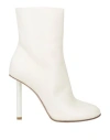 Le Silla Woman Ankle Boots Ivory Size 7 Leather In White