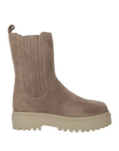 Le Silla Woman Ankle Boots Light Grey Size 6 Leather In Multi