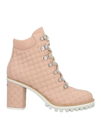 Le Silla Woman Ankle Boots Light Pink Size 5 Leather