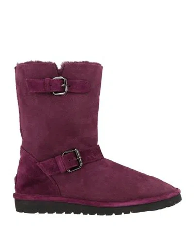 Le Silla Woman Ankle Boots Mauve Size 11 Leather In Multi