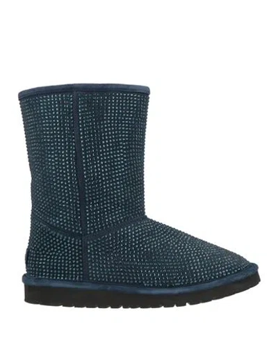 Le Silla Woman Ankle Boots Navy Size 6 Shearling
