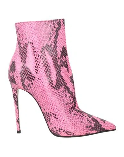 Le Silla Woman Ankle Boots Pink Size 5 Textile Fibers