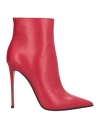 Le Silla Woman Ankle Boots Red Size 6 Leather