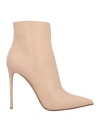 Le Silla Woman Ankle Boots Sand Size 11 Leather In Pink