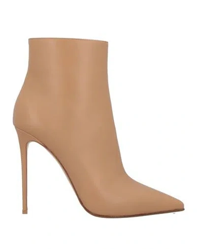 Le Silla Woman Ankle Boots Sand Size 11 Leather In Beige
